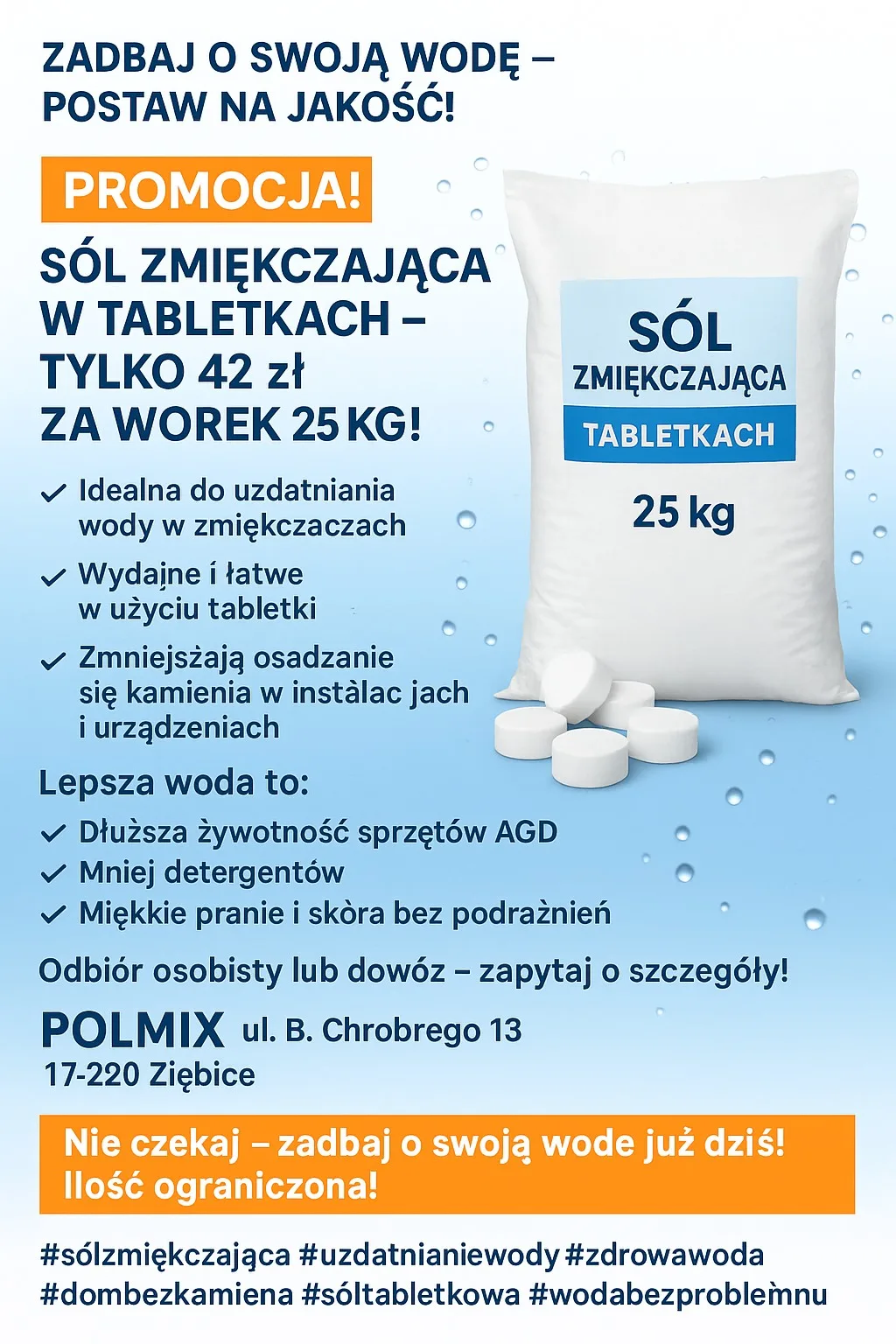 Sól zmiękczająca w tabletkach 25kg