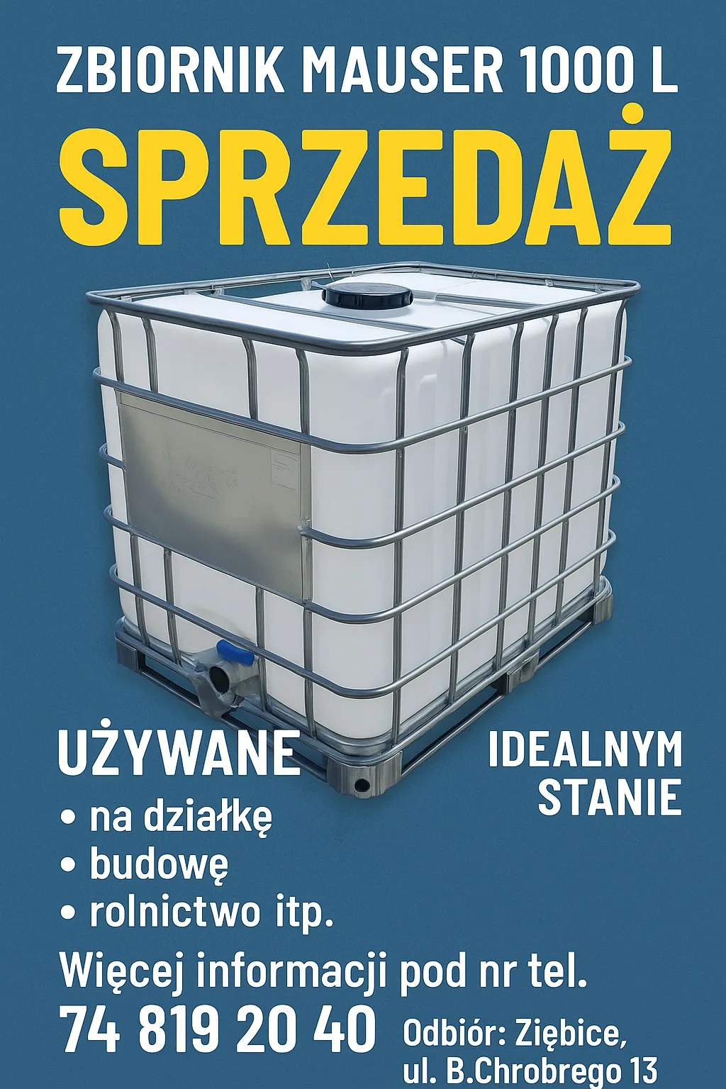 Zbiornik Mauser 1000 l